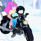 Together they ride.